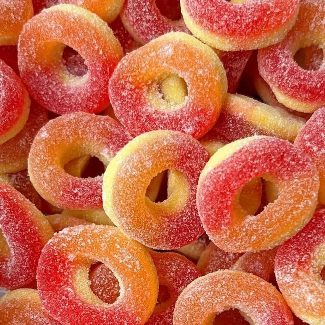 Anneaux Pêches Acides ( 100g )